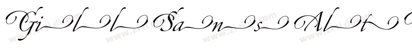 Gill Sans Alt One H字体转换